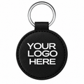 VEGAN LEATHER ROUND KEY CHAIN