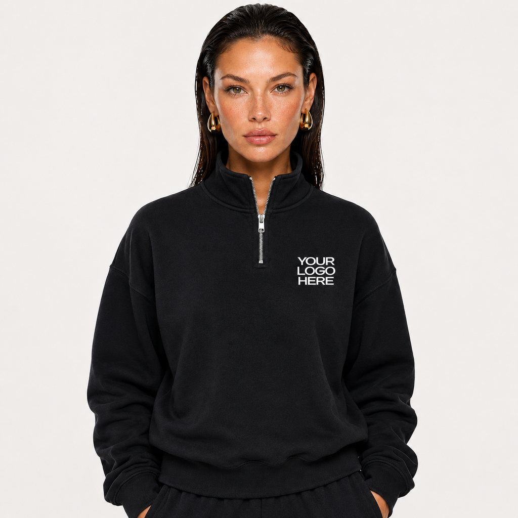 Quater Zip Sweat Shirt