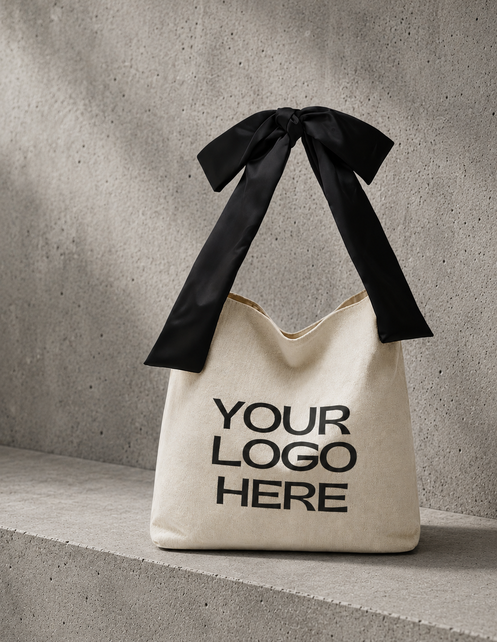 Bow Canvas Tote Bag
