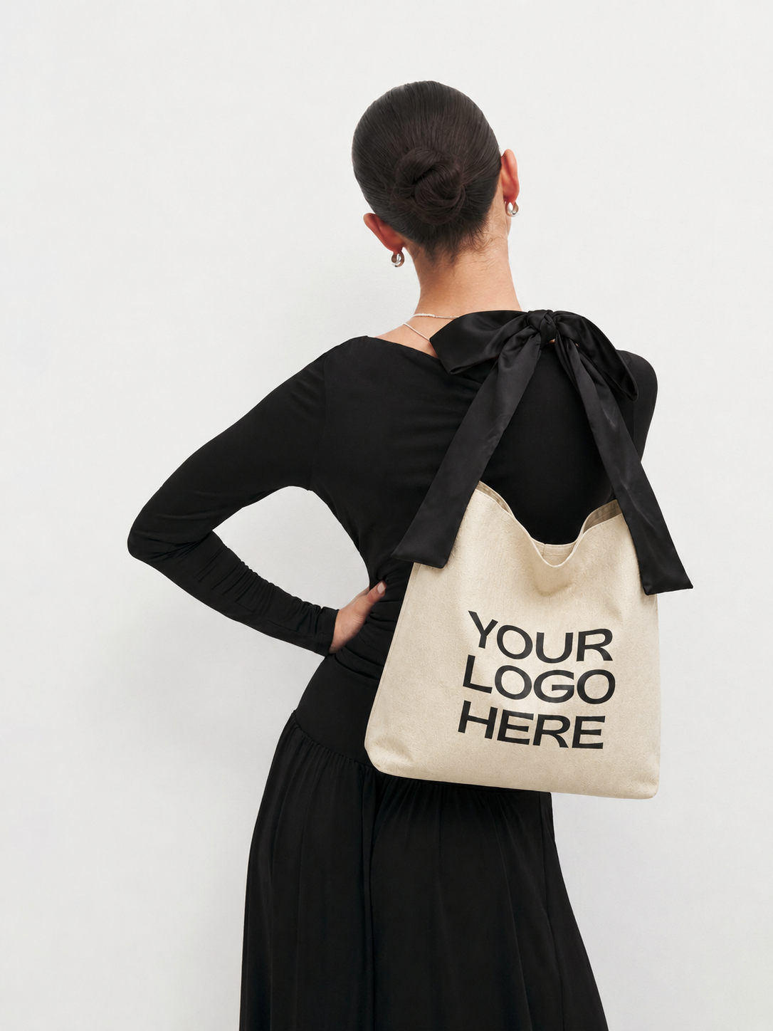 Bow Canvas Tote Bag